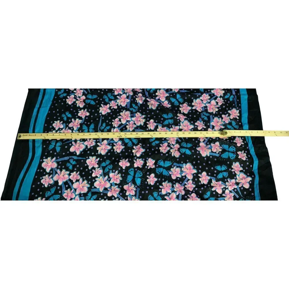 New With Tags floral Tropical-Print Wrap multicolored floral -print ruana wrap t